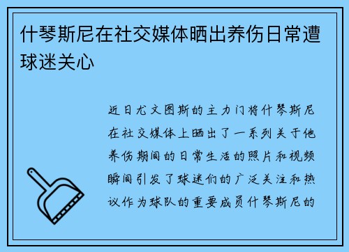什琴斯尼在社交媒体晒出养伤日常遭球迷关心